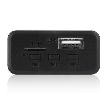 Car 12V MP3 Player Decoder FM Radio USB TF AUX Bluetooth Black - 1