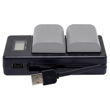LP-E6 Battery & LCD Charger for Canon SLR Digital Cameras - 1