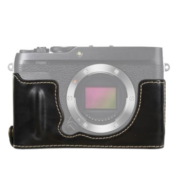FUJIFILM XE4 PU Leather Camera Half Case 1/4" Thread (Black) - 1