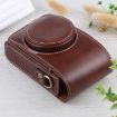 Vertical Flip Leather Camera Case for Ricoh GR III/GRII, Sony ZV-1 (Coffee) - 3