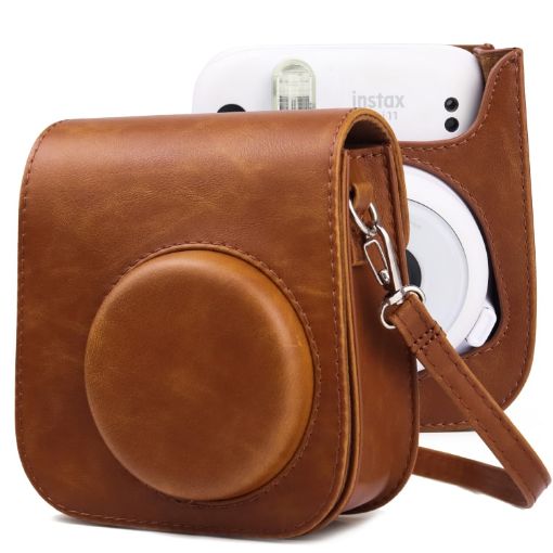 Retro Camera Leather Case with Strap for FUJIFILM Instax mini 11 - 1