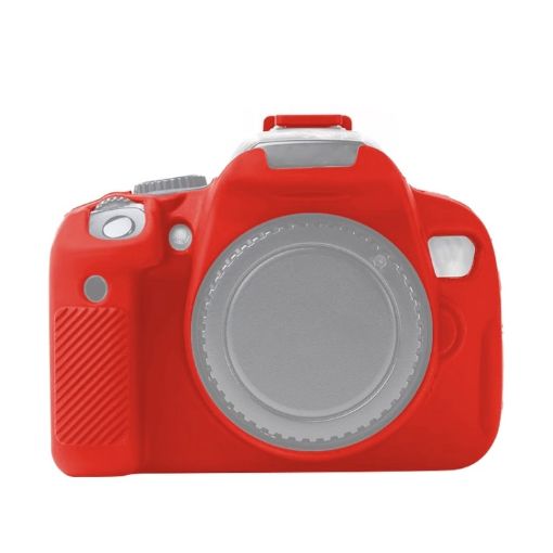 Red Soft Silicone Protective Case for Canon EOS 600D - 1