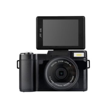 R2 2.7K Vlog Camera with 4X Zoom & 3.0" Flip Screen (Black) - 1
