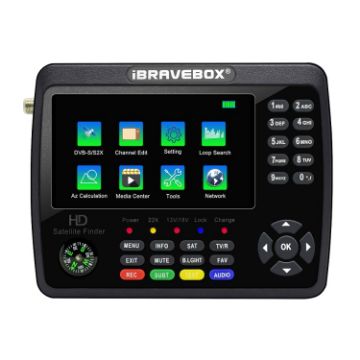iBRAVEBOX V10 Finder Max 4.3" Digital Satellite Meter EU Plug (Black) - 1