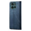 Moto G75 5G Blue Denim Texture Flip Leather Phone Case - 3