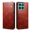 Moto G86 Power Leather Case - Crazy Horse Texture (Brown) - 1