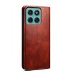 Motorola Edge 5G 2025 Leather Phone Case - Brown, Crazy Horse Texture - 3