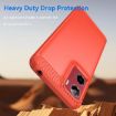 Red Carbon Fiber Brushed TPU Case for Motorola Moto G05 - 3