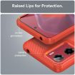 Red Carbon Fiber Brushed TPU Case for Motorola Moto G05 - 6