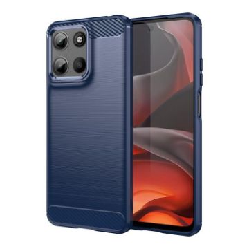 Blue Carbon Fiber TPU Case for Motorola Moto G15 - 1
