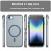 MagSafe Frosted TPU+PC Phone Case for iPhone SE 2022/2020/8, Dark Blue - 2