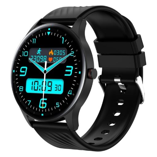 Smart Watch YK02 1.43" AMOLED, BT Call/Heart Rate/BP/SpO2 (Black) - 1