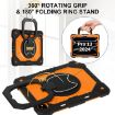 iPad Pro 13 2024 Black Orange Contrast Robot Silicone Case - 4