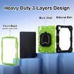 iPad Pro 13 2024 Black Yellow Green Hybrid Silicone Case - 3