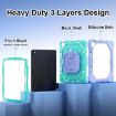 iPad Pro 13 2024 Purple Mint Green Robot Silicone Case - 3