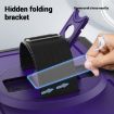 Galaxy Tab A9+ Honeycomb Grip Turntable Stand Case (Purple) - 5