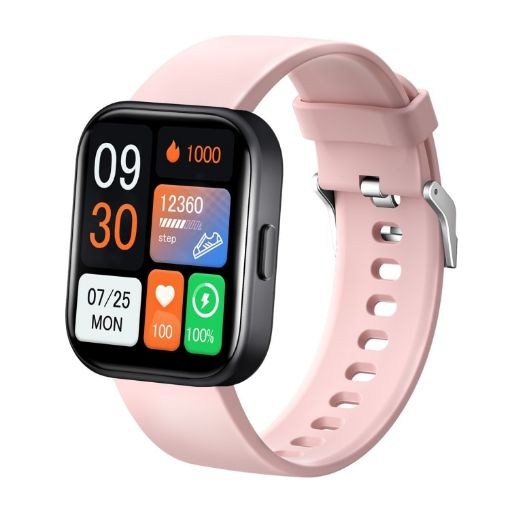 GTS6 1.69" Pink Smart Watch, Heart Rate/Blood Pressure/Temp/BT Call - 1