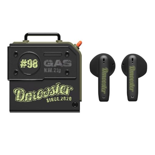 D MOOSTER D37 TWS Bluetooth Earphone Oil Barrel (Black Green) - 1