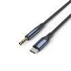Yesido YAU42 USB-C to 3.5mm AUX Audio Adapter, 1m (Black) - 1