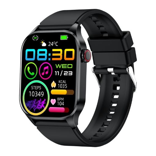 T98 2.04" IP68 Waterproof Smart Watch with Bluetooth Call, Black - 1