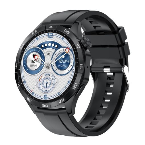 LEMFO HK4 1.43" AMOLED Smart Watch with Bluetooth Calls (Black) - 1