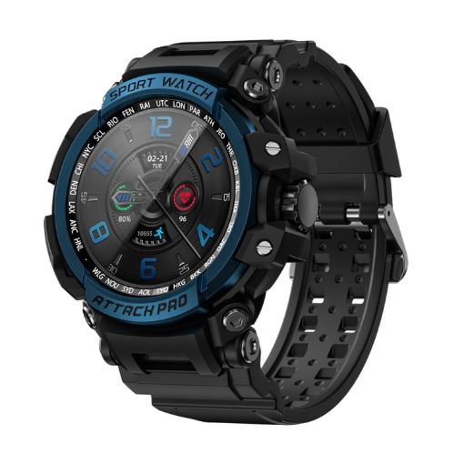 LOKMAT ATTACK Pro 1.32" BT5.1 Smartwatch, Health Monitor, Blue - 1
