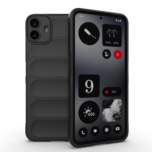 Nothing CMF Phone 1 Case: Magic Shield TPU + Flannel (Black) - 1