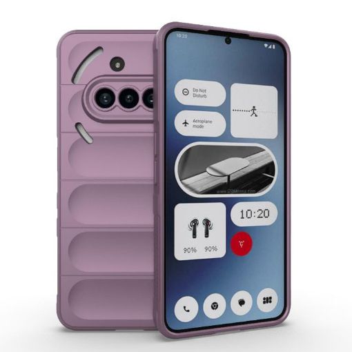 Magic Shield TPU + Flannel Case for Nothing Phone 3a - Purple - 1