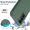 2 in 1 PC + TPU Phone Case for Samsung Galaxy A14 4G/5G (Dark Green) - 3