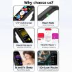 Spovan H7 Smart Watch: Bluetooth, Health Monitor, IP67, 1.47" Blue - 5