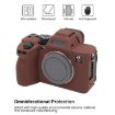 Sony ILCE7RM5/A7R5 Coffee Litchi Silicone Protective Case - 4
