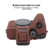 Sony ILCE7RM5/A7R5 Coffee Litchi Silicone Protective Case - 5