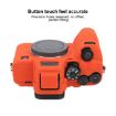 Sony ILCE7RM5/A7R5 Litchi Texture Silicone Case (Orange) - 5