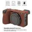 Sony ILCE-6700/A6700 Litchi Texture Silicone Case (Coffee) - 4