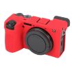 Red Litchi Texture Soft Silicone Case for Sony ILCE-6700/A6700 - 1