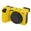 Sony ILCE-6700/A6700 Litchi Texture Silicone Case - Yellow - 1