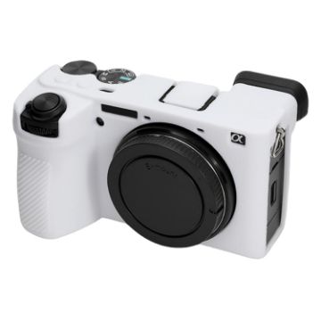 Sony ILCE-6700/A6700 Litchi Texture Silicone Case (White) - 1