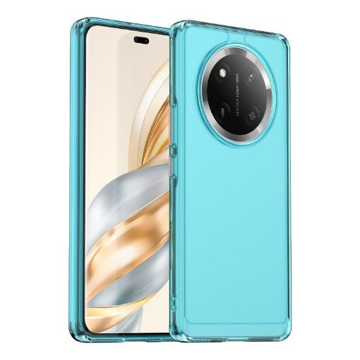 For Honor X60 Pro Candy Series Transparent Blue TPU Case - 1