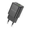 BOROFONE BN14 Royal PD30W Charger, EU Plug, Type-C + QC3.0, Black - 1