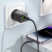BOROFONE BN14 Royal PD30W Charger, EU Plug, Type-C + QC3.0, Black - 5