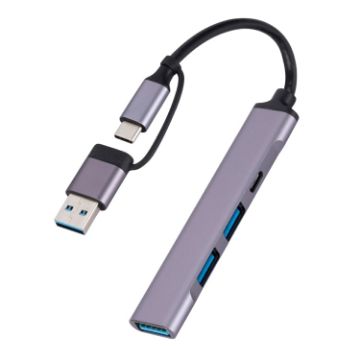 809-C 6 in 1 USB+Type-C Multifunctional Docking Station HUB Adapter - 1