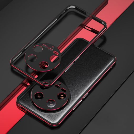Xiaomi 14 Ultra Aurora Lens Protector & Metal Frame Case (Black Red) - 1