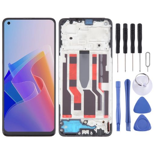 OPPO Reno7 Lite AMOLED LCD Screen Digitizer Assembly with Frame - 1