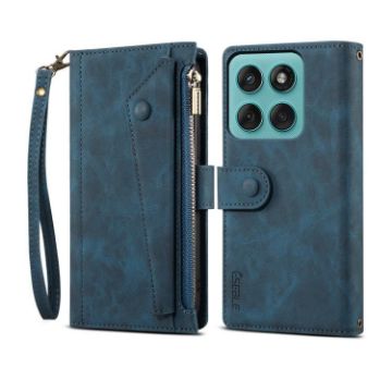 Moto G86 Power Dark Green Retro RFID Leather Phone Case - 1