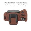 Canon EOS R100 Litchi Texture Silicone Case (Coffee) - 5