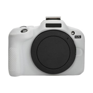 Canon EOS R100 Litchi Texture White Silicone Protective Case - 1