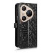 Huawei Pura 80 Ultra 5G Black Leather Honeycomb Phone Case - 3