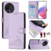 TCL 60 SE NxtPaper Embossed RFID Leather Phone Case, Lanyard, Purple - 1