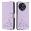 TCL 60 SE NxtPaper Embossed RFID Leather Phone Case, Lanyard, Purple - 2