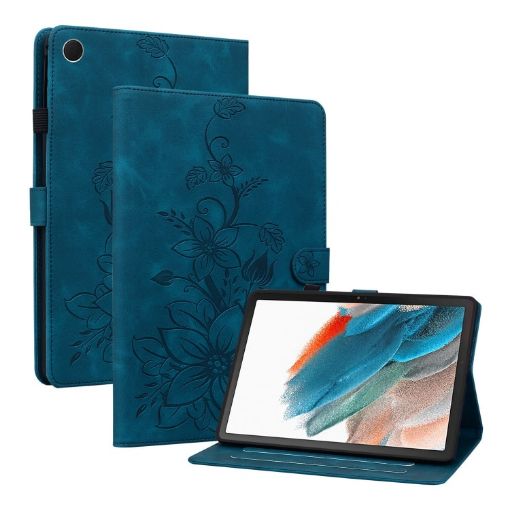 Samsung Galaxy Tab A8 10.5 2022 Embossed Leather Case (Dark Blue) - 1